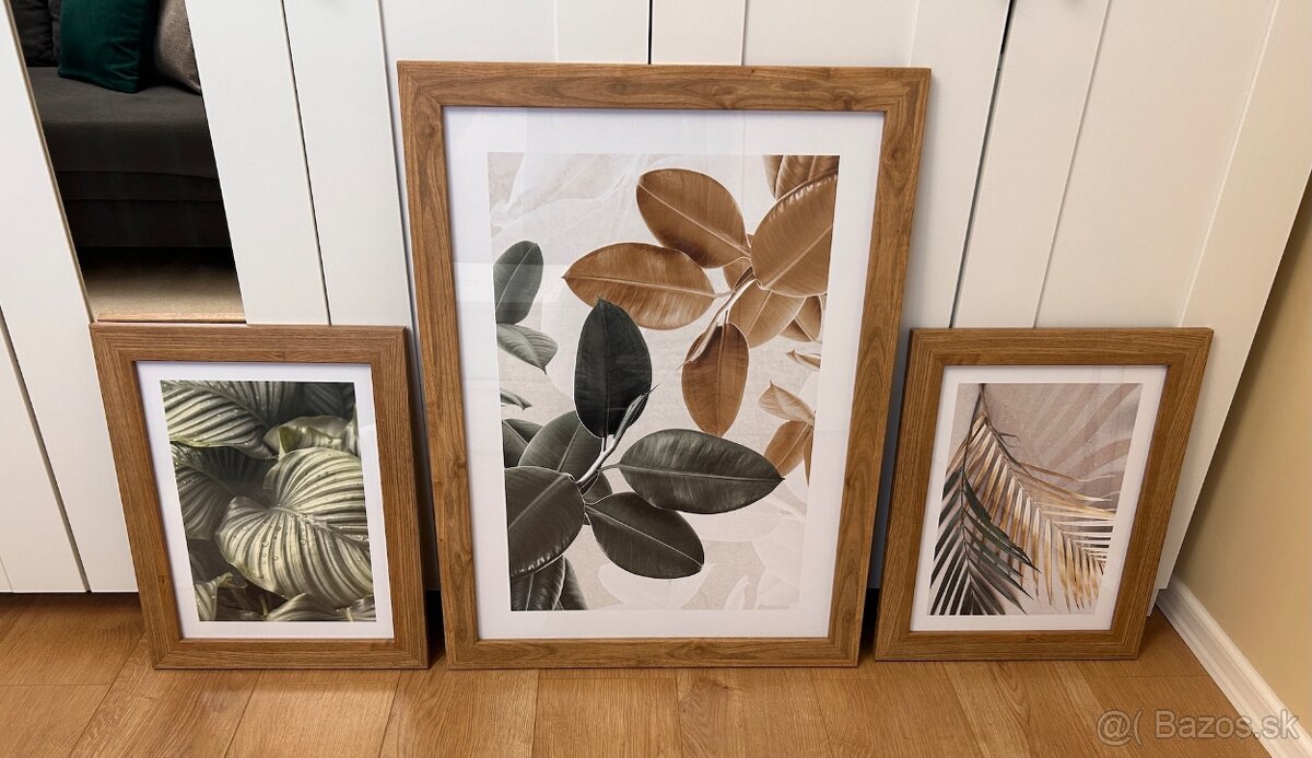 Predám 3 plagáty v rámoch DALSKÄRR z Ikey