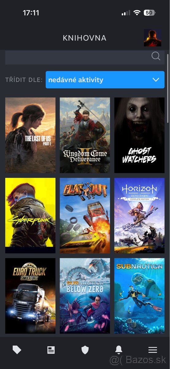 Účet na hernej platforme S,team