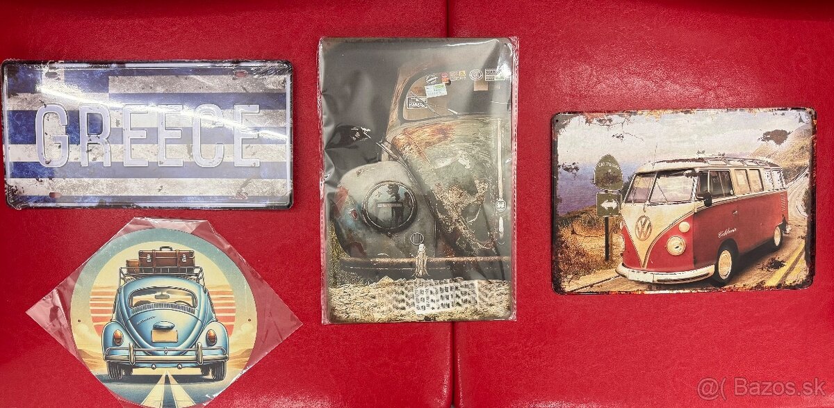 Plechové tabuľky VW T1 Chrobák Beetle Greece