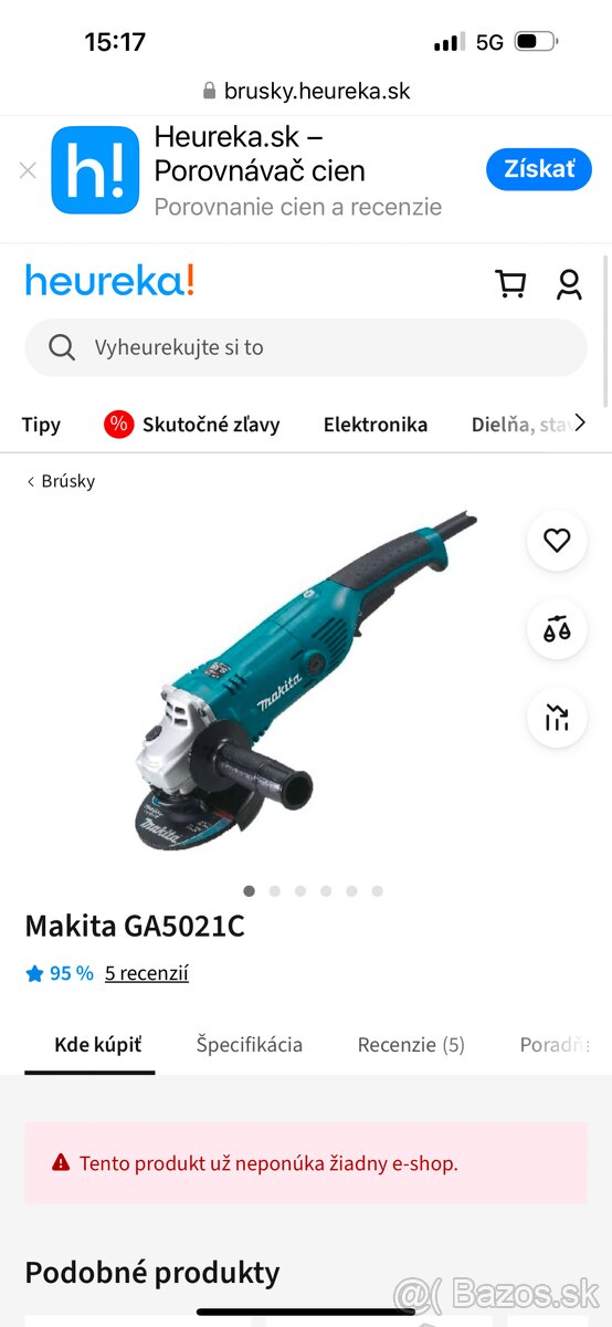 Makita uhlová bruska