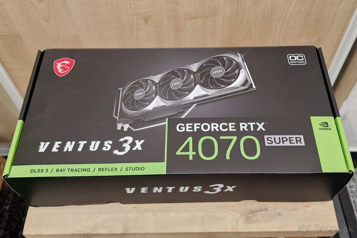 MSI GeForce RTX 4070 SUPER 12G VENTUS 3X OC, nerozbalená