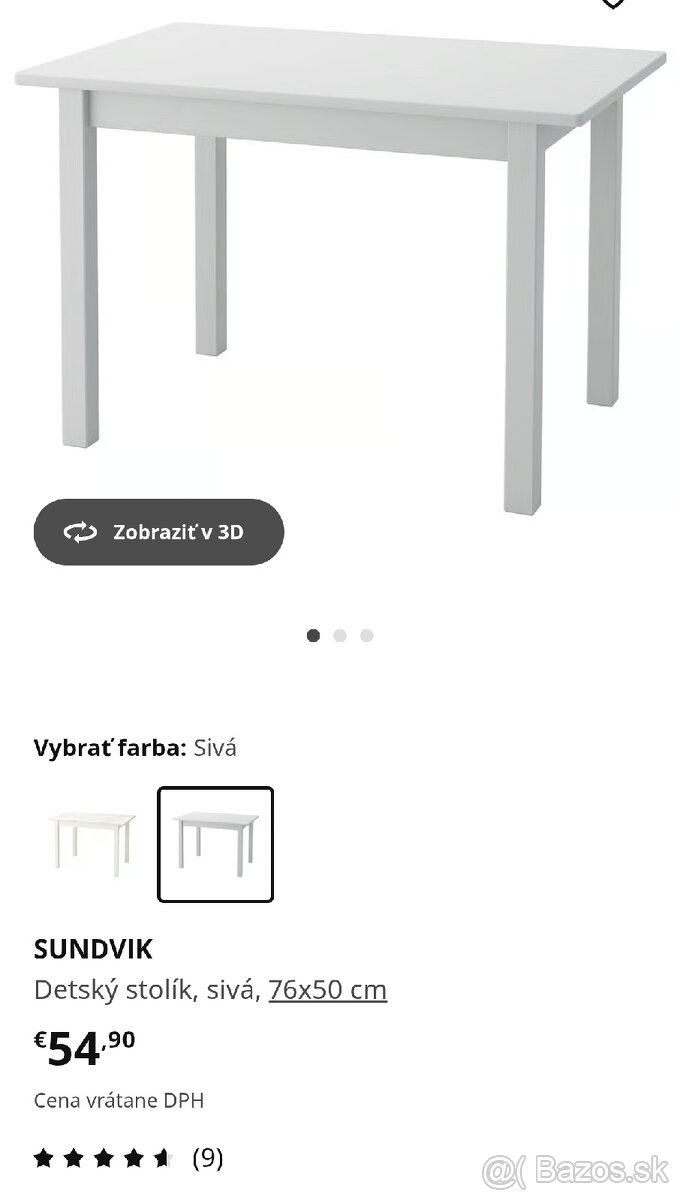 Detský stolík IKEA Sundvik