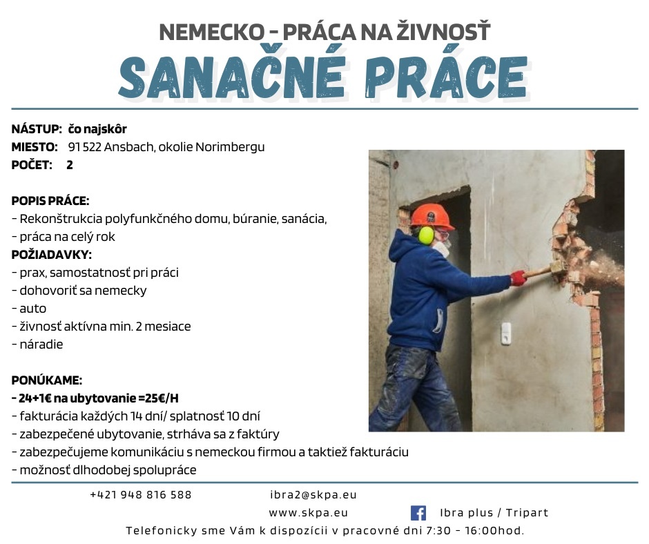 Sanačné práce DE od 14.07.2025.