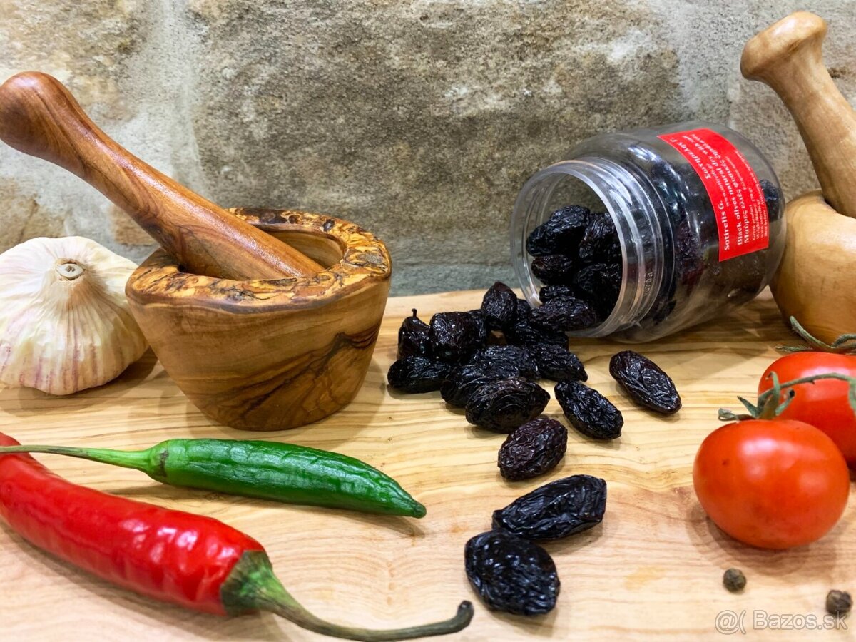 sušené olivy Throumba z gréckeho zeleného ostrova Thassos