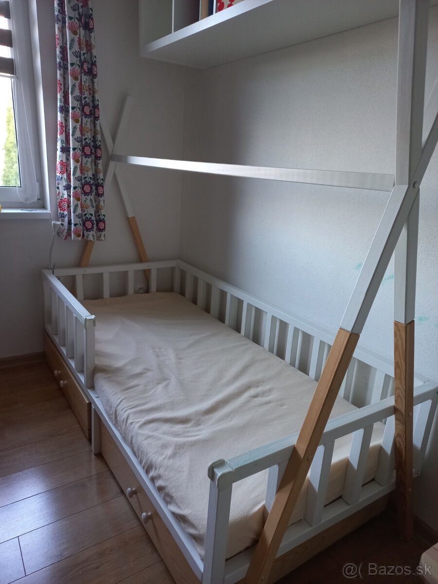 Detská domčeková posteľ