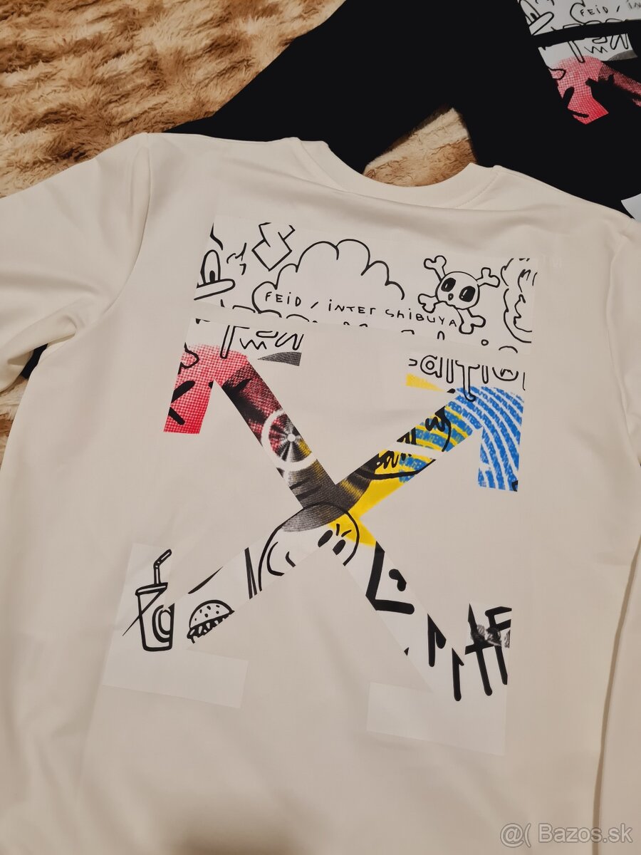 Off white mikina tričko biela s