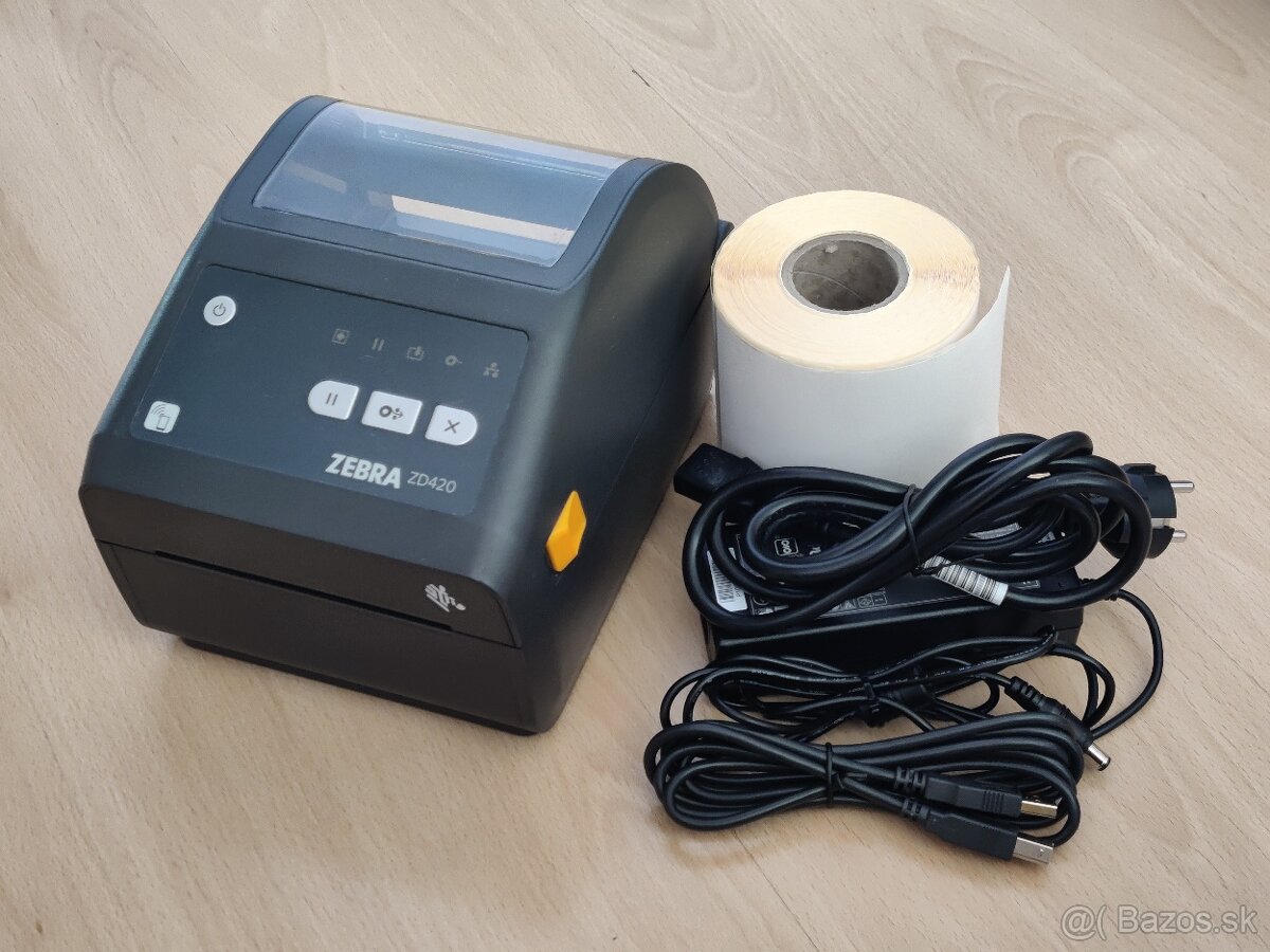 Tlačiareň etikiet Zebra ZD420 ZD 420 DT 203dpi Bluetooth LAN