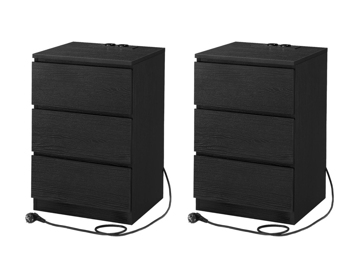 2x nočné stoliky s USB a zasuvkami