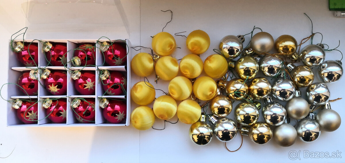 Ozdoby na vianočny stromček priemer 3cm