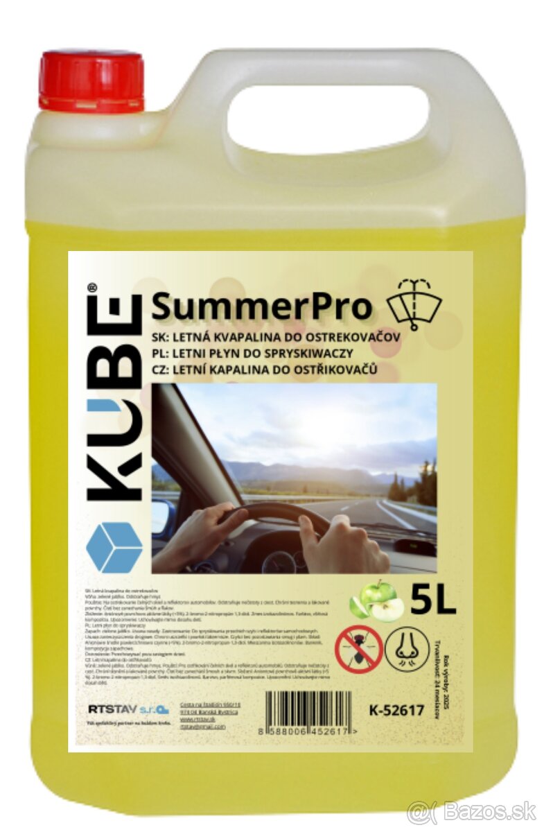 Letná kvapalina do ostrekovačov KUBE SummerPro – 5L