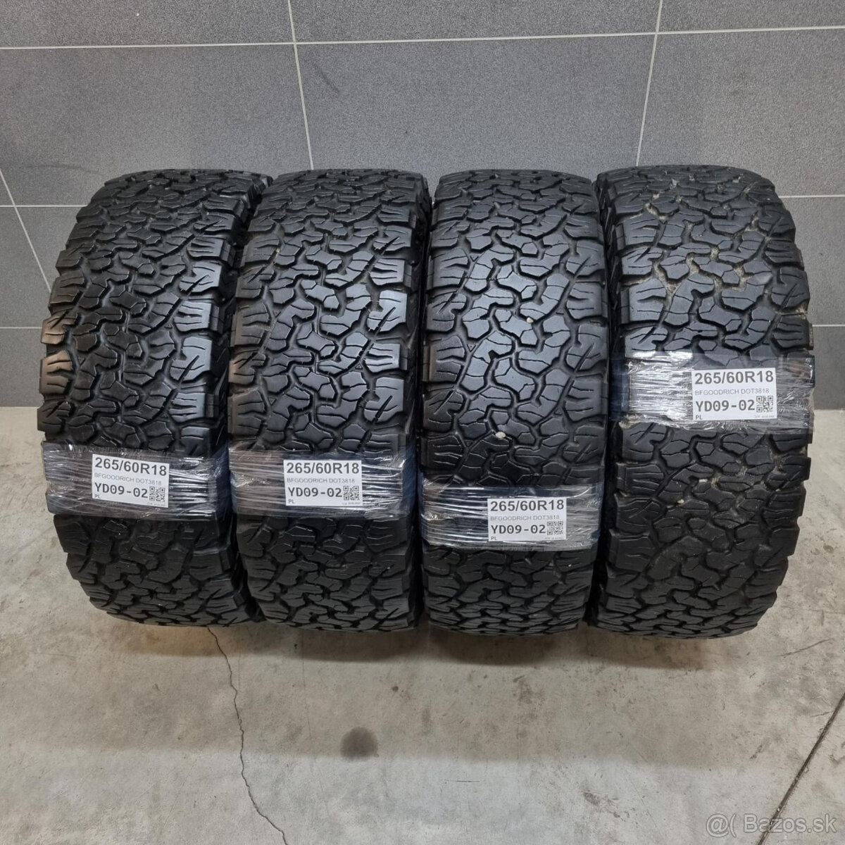 Pneumatiky 265/60R18 BFGOODRICH DOT3818