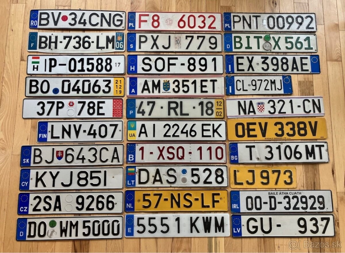 Zháňam staré tabuľky s evidenčným číslom – zberateľský účel