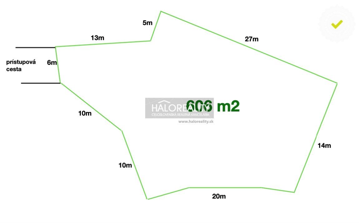 HALO reality - Predaj, pozemok pre rodinný dom 606 m2 Bard