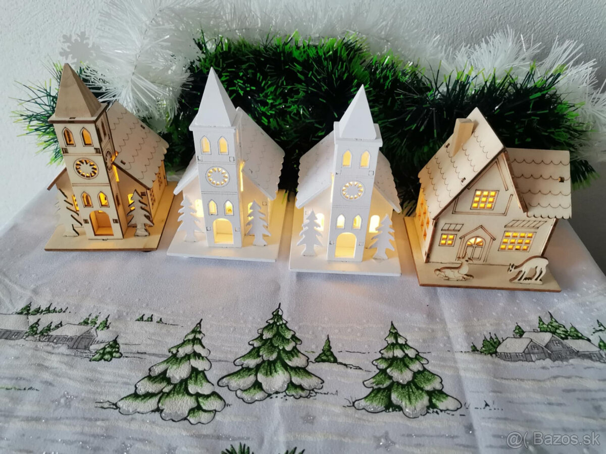 Drevené kostolíky  Vianoce