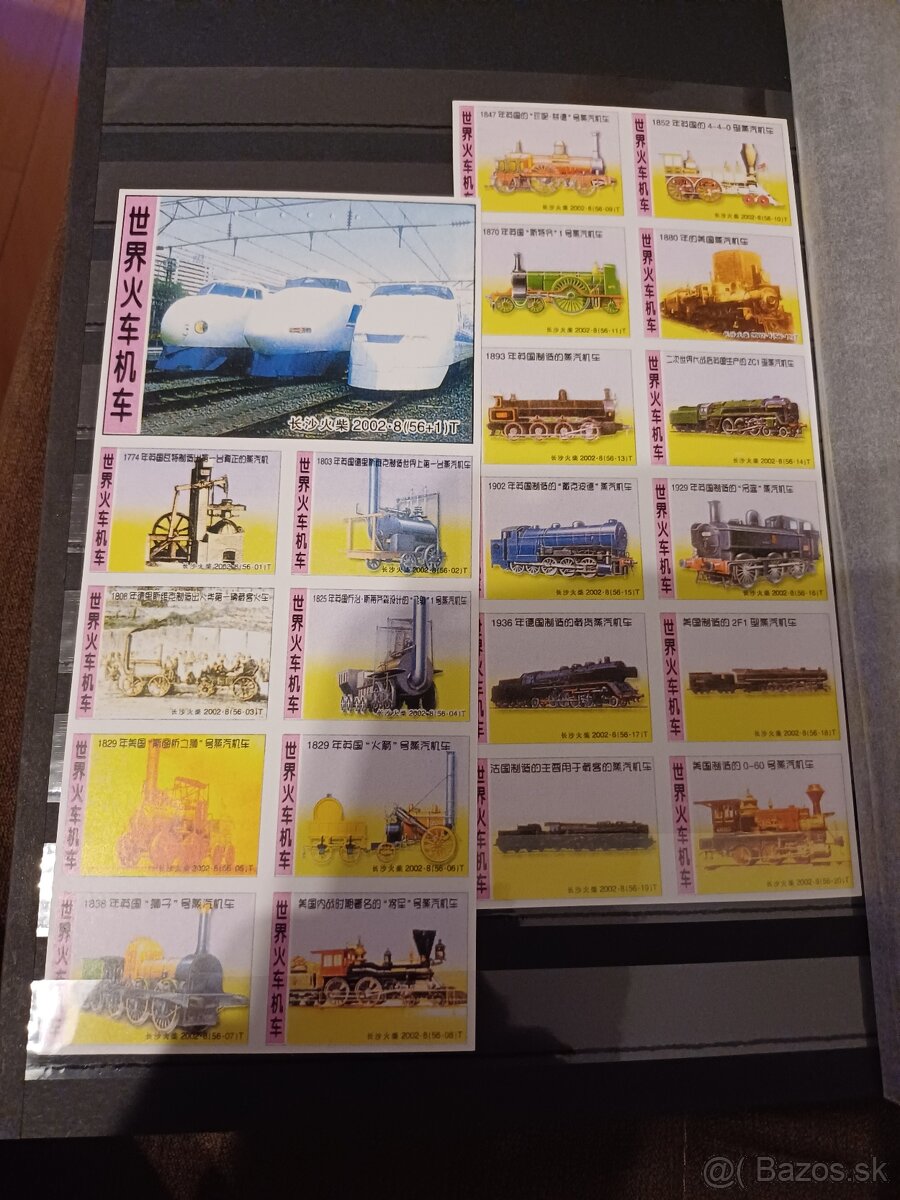 predám známky - vlaky - Japonsko