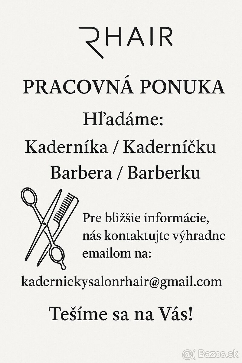 Trenčín KADERNÍK / KADERNÍČKA BARBER / BARBERKA