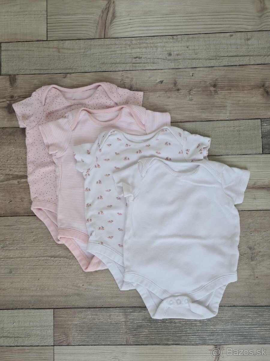 Body s krátkym rukávom 4ks F&F (veľ. 80)