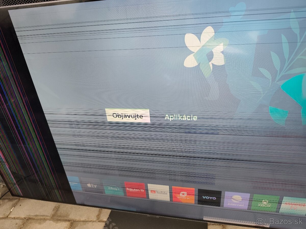 Qled Samsung QE55Q80BATXXH na diely rozbity Display