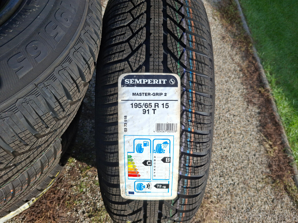 15" plechy 4x108 Citroen C3 + zimné 195/65 r15 nejazdené