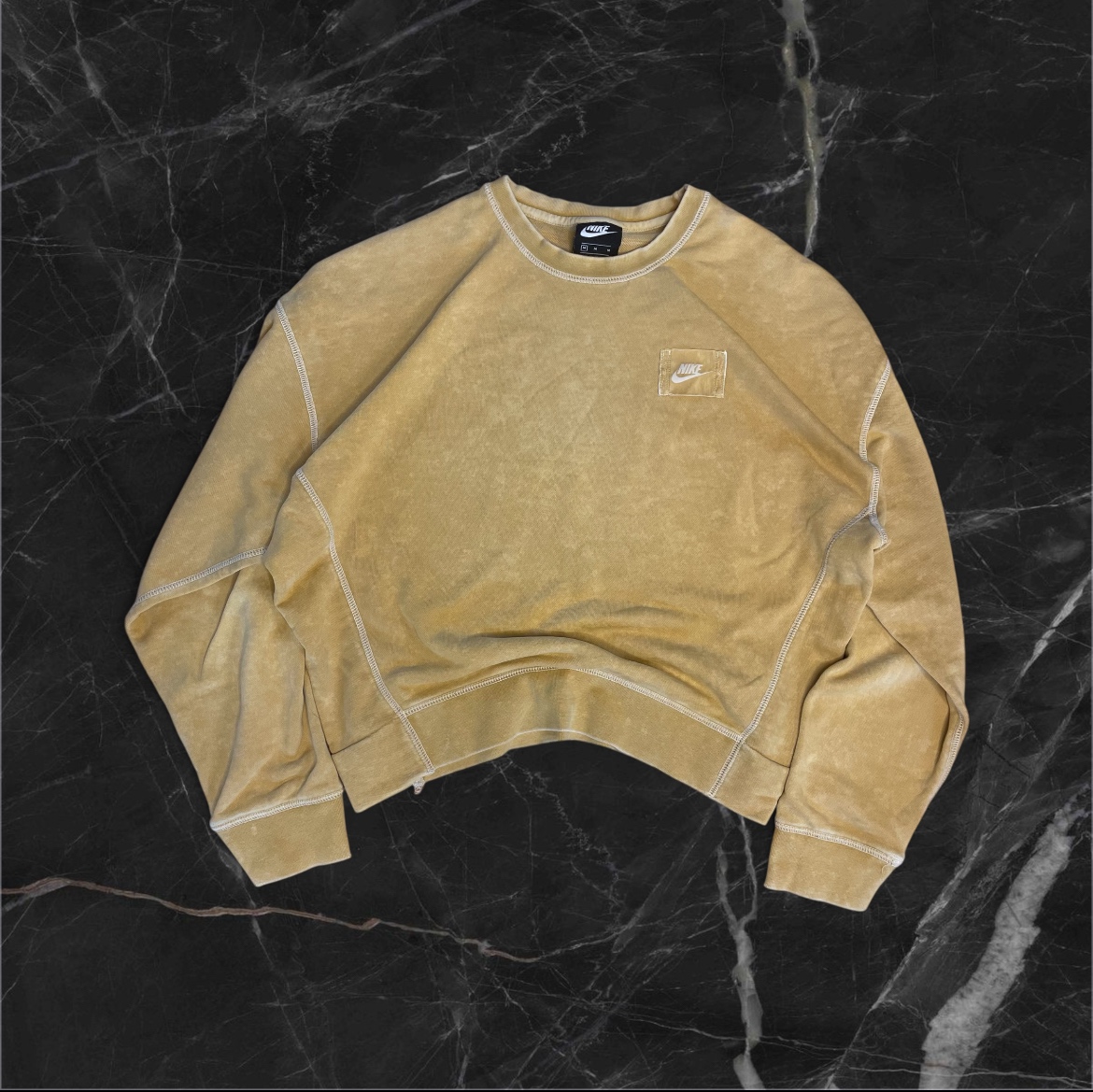 Nike vintage washed mikina | béžová | M |