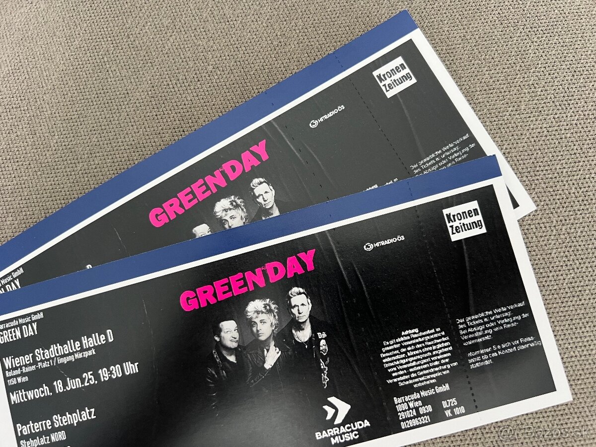 Koncert GREENDAY - Viedeň 18.06.2025