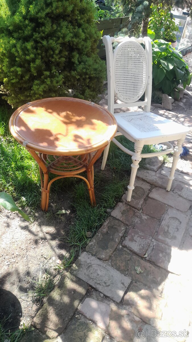 Bambusový stolík, stolička-20eur/kus