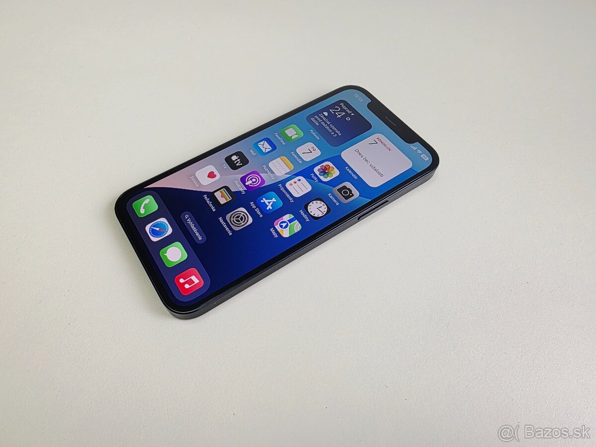 APPLE IPHONE 12 128GB BLACK,ZDRAVIE BATERKY 100%