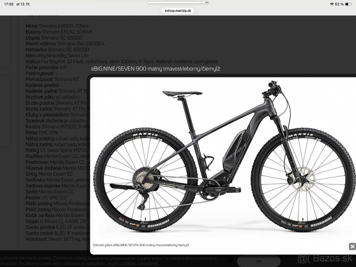 ElektrobicykeBIG.NINE/SEVEN 900 matný tmavostrieborný/čierny