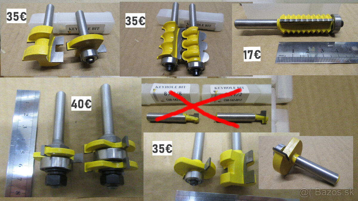 stopkové frézy na drevo ✳️✴️ Ø8mm nové