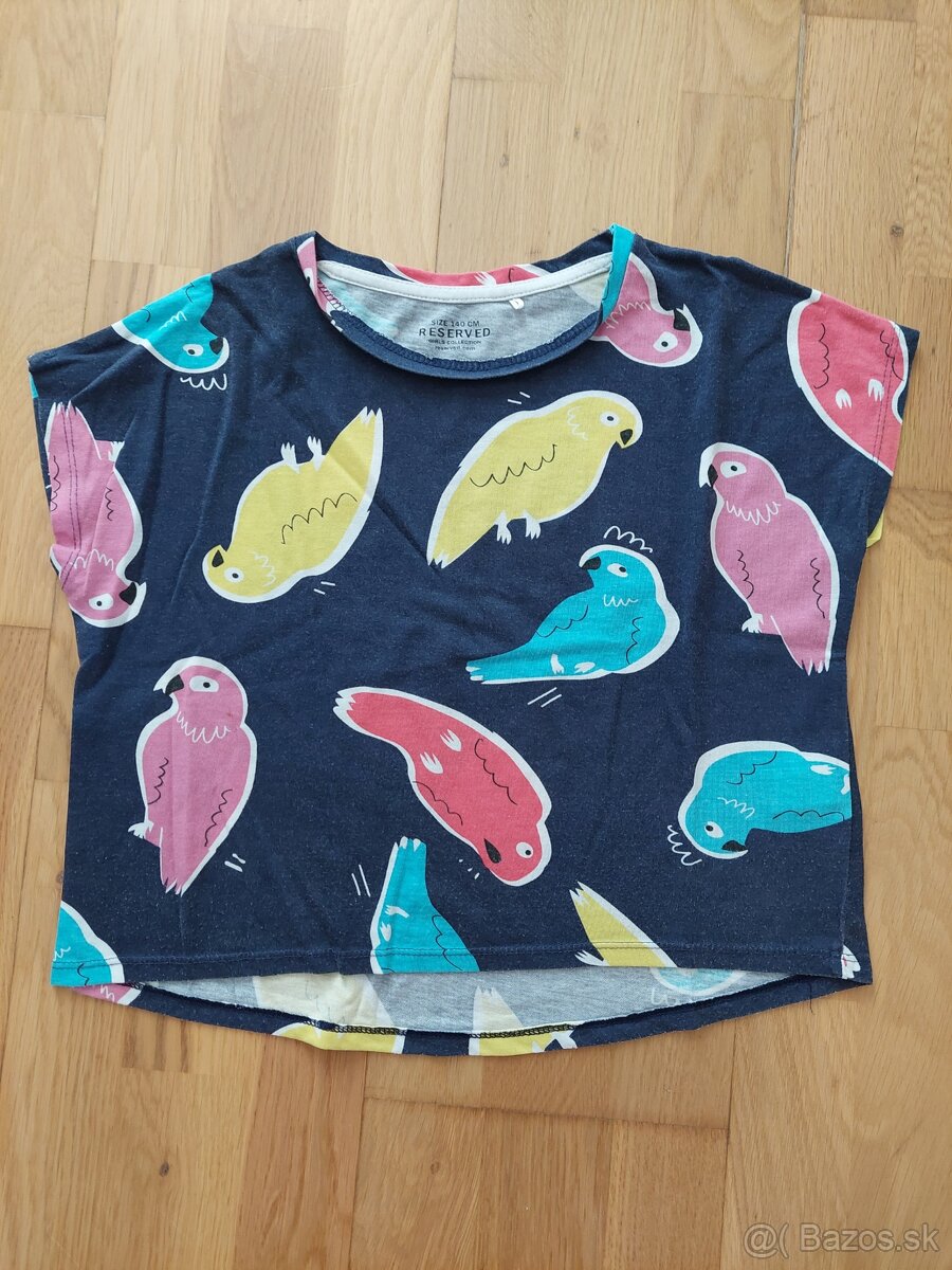 Dievčenské tricko papagáj