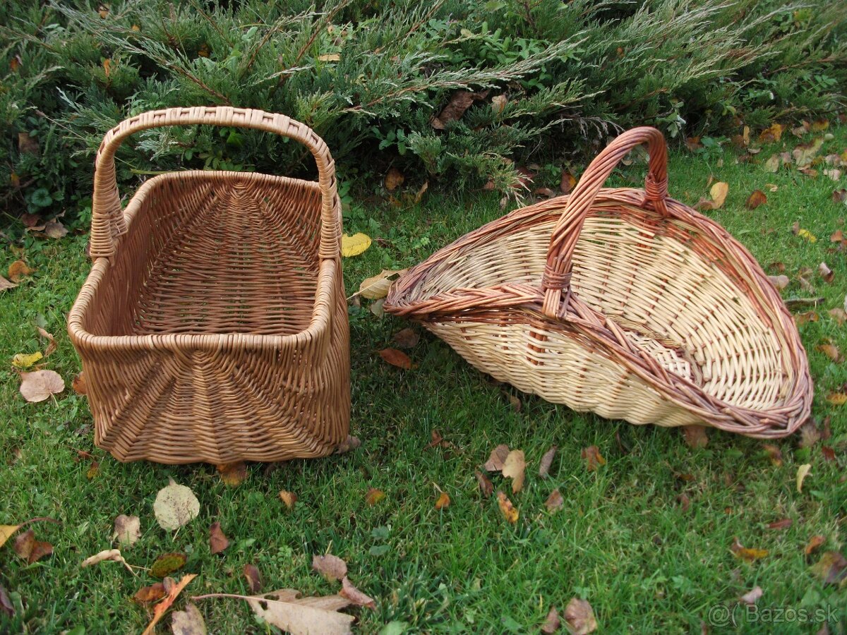 Krásny prútenný kôš(košík)2kusy-predám.
