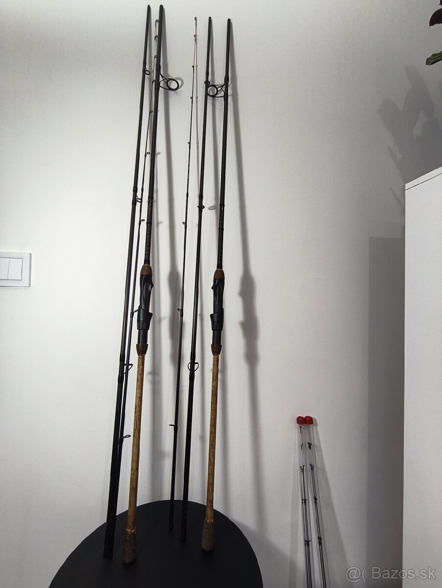 Feeder prúty a navijáky.