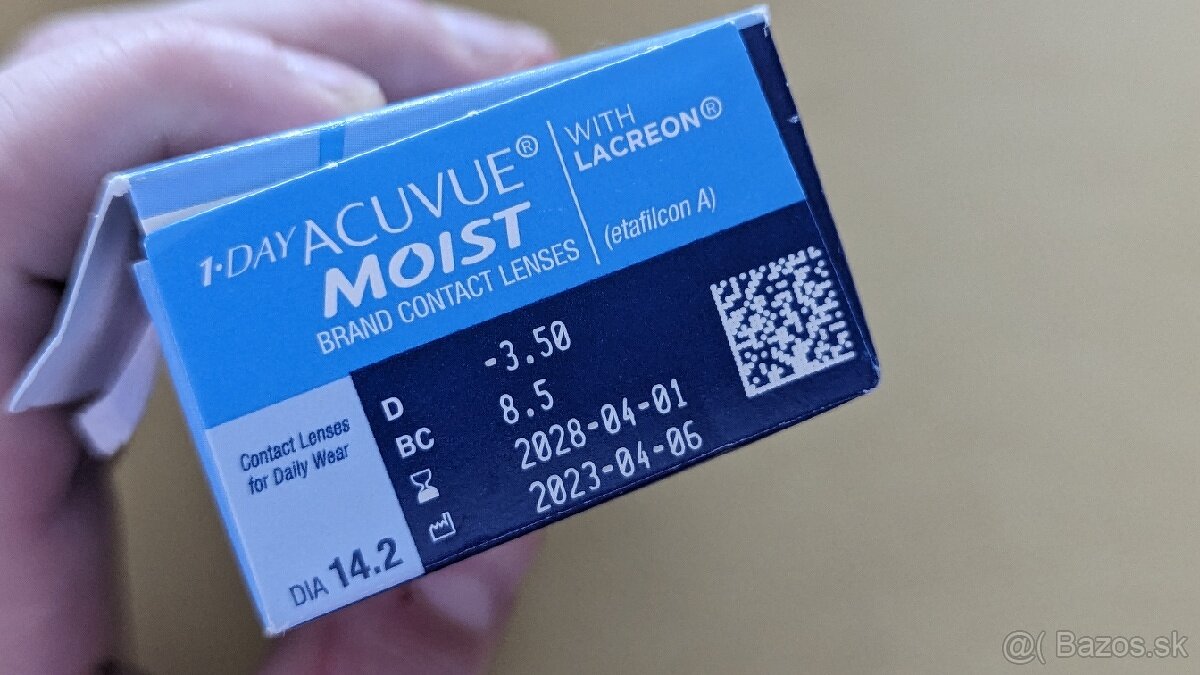 Kontaktné šošovky 1day acuvue moist