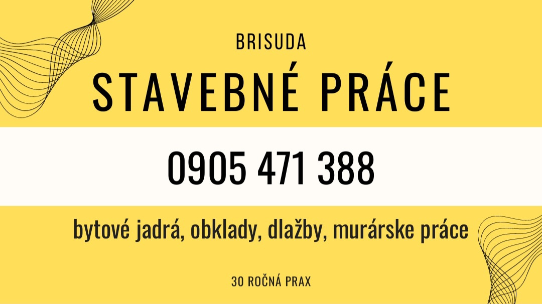 Murárske a obkladačské práce, bytové jadrá
