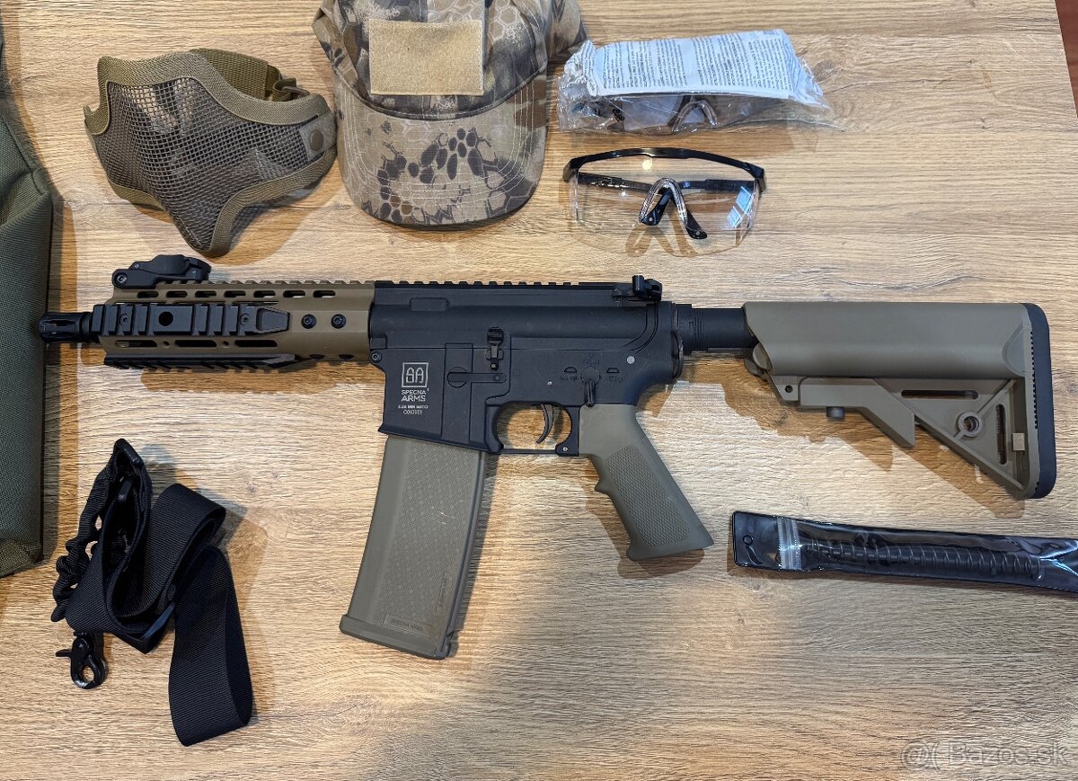 Airsoft M4 zbraň + výbava / army green style