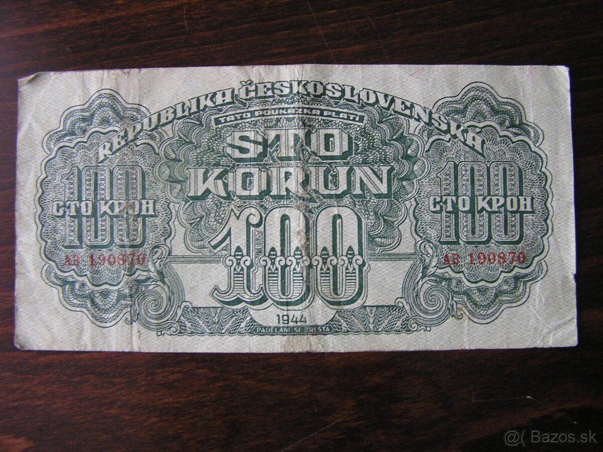 100 KORÚN 1944 ser. AB