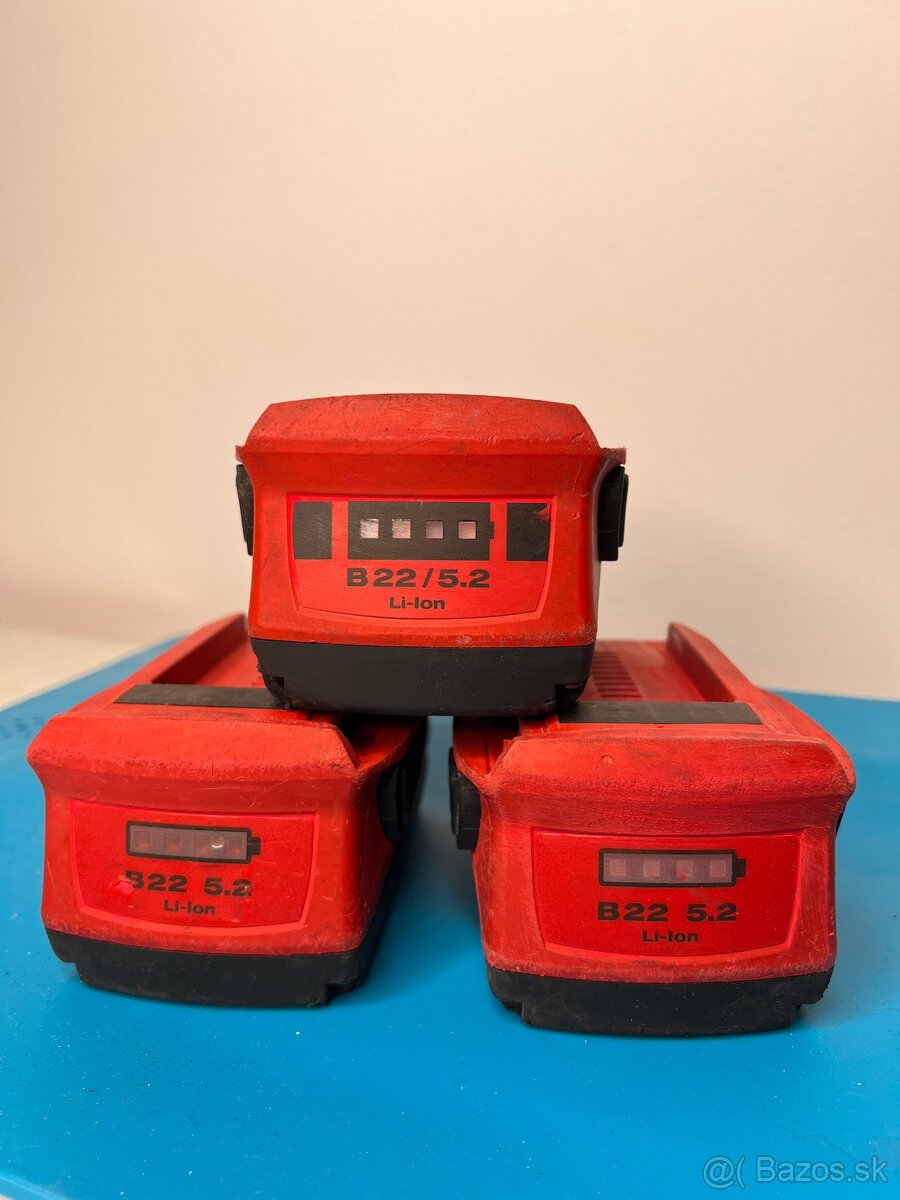 Predám repasované akumulátory (batérie) Hilti B22/5.2
