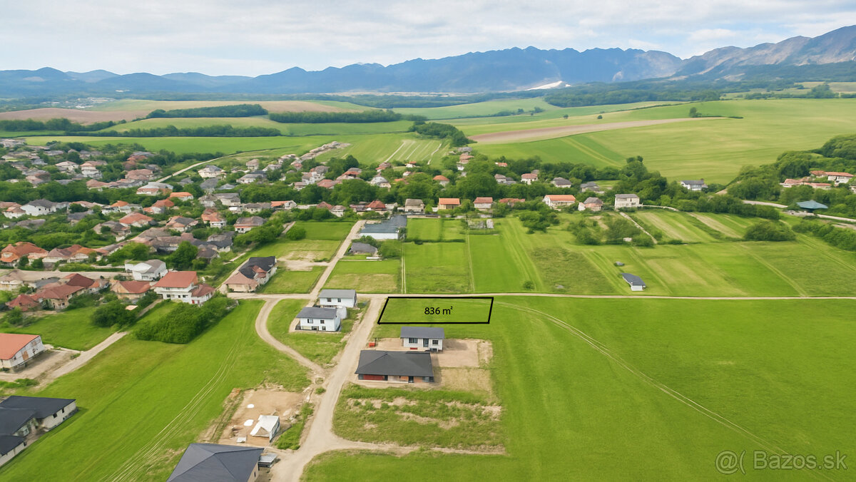 Stavajte hneď Pozemok 836 m² s platným stavebným povole