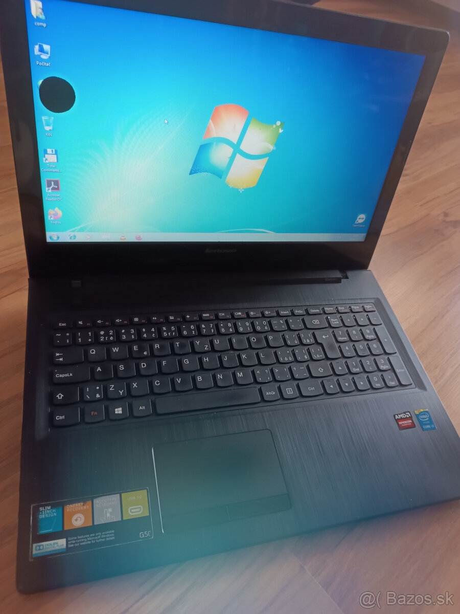 Lenovo G50‑70 – i3, 8 GB RAM, nová batéria – vadný displej