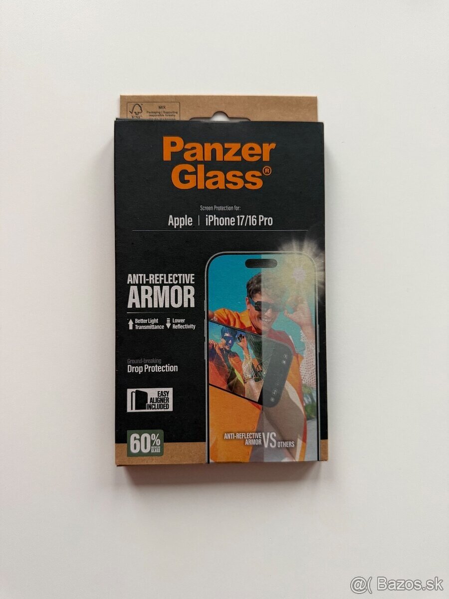 Tvrdené sklo Anti-Reflective s aplikátorom iPhone 17/16 Pro