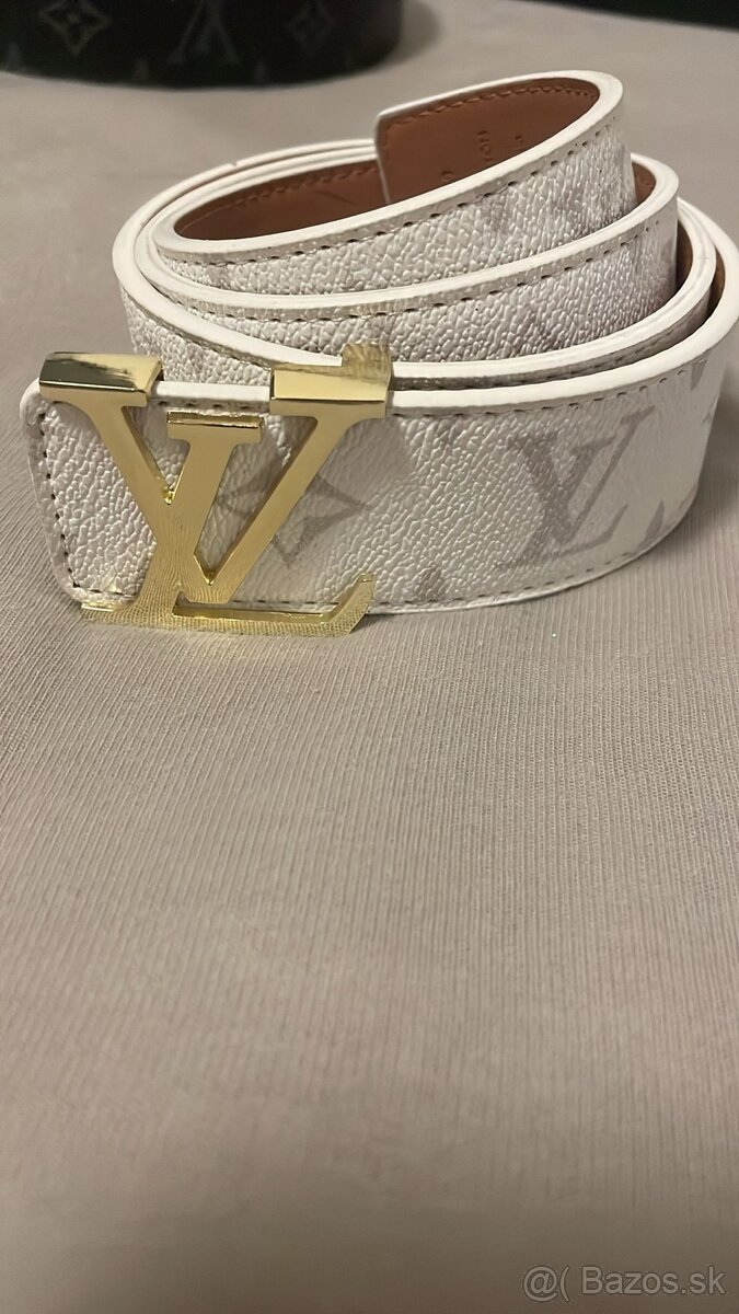 Louis Vuitton opasok – biely, koža