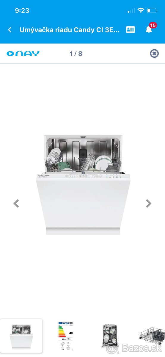 Vstavaná umývačka Candy