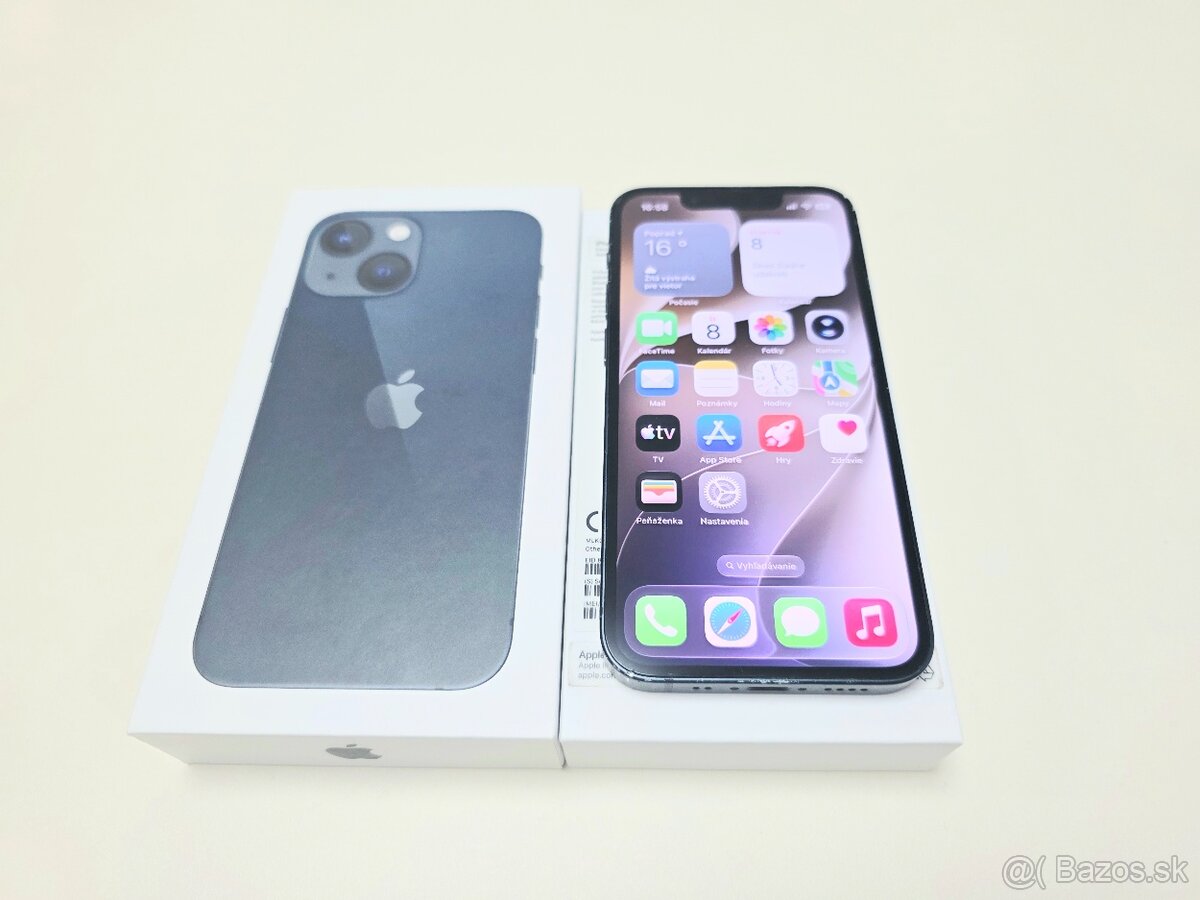 APPLE IPHONE 13 mini 128GB MIDNIGHT,BATERKA 100%