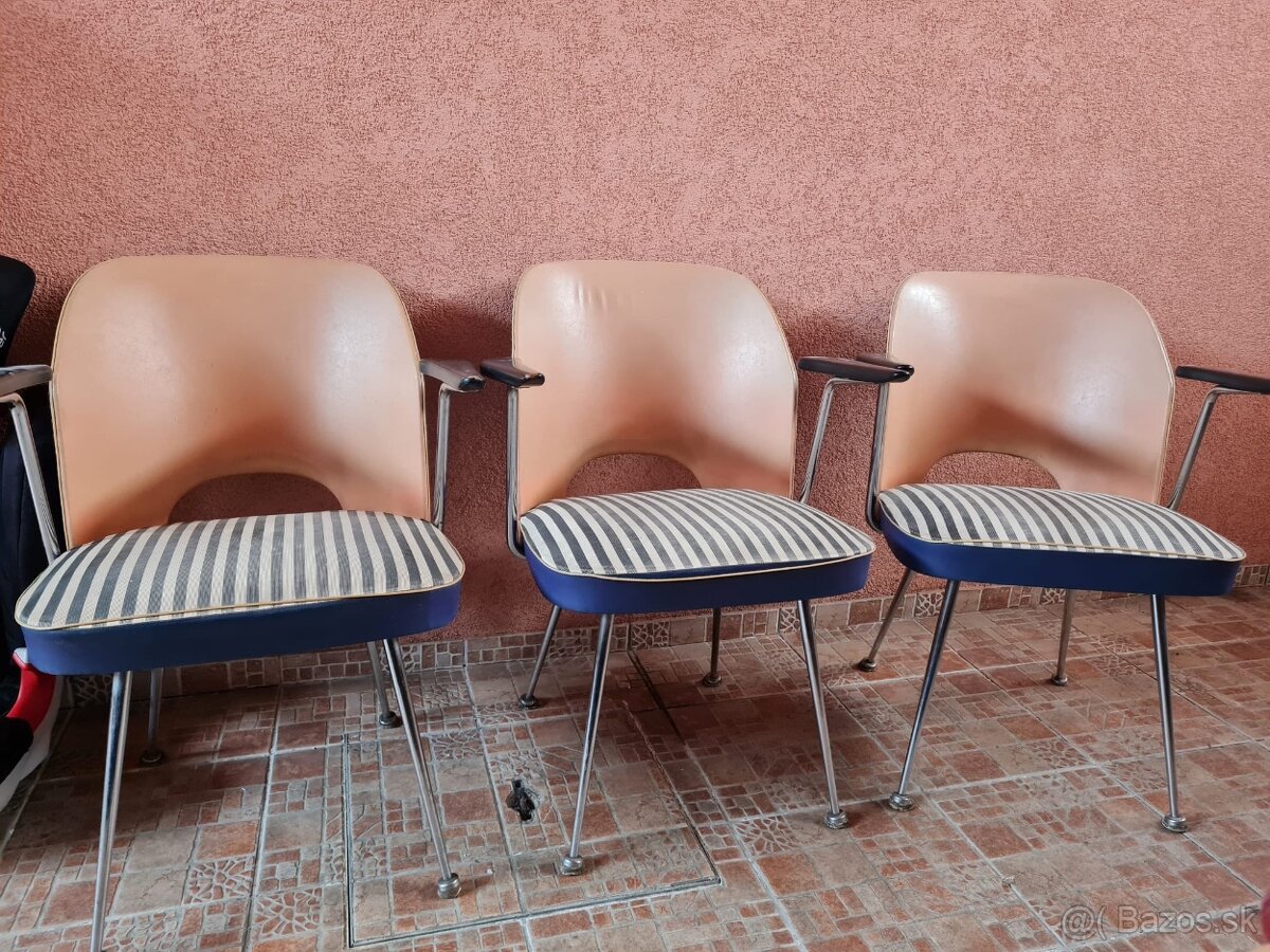 3ks retro stoličky na renováciu