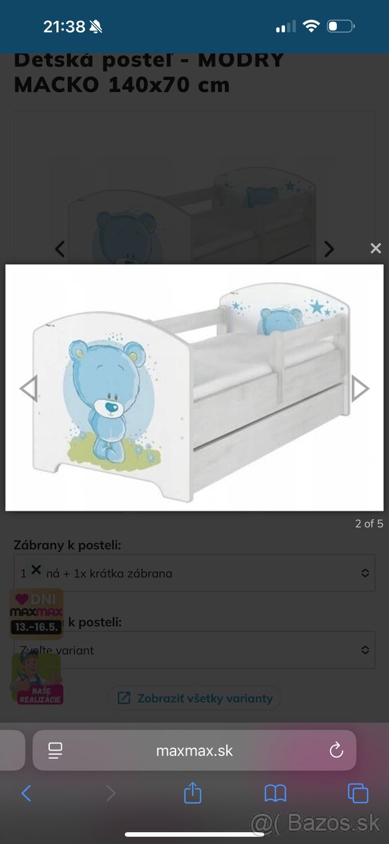 Detská posteľ 140x70