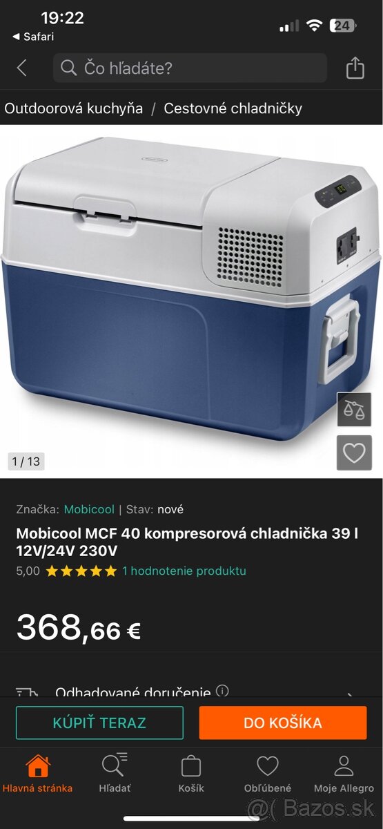 Kompresorová chladnička 38L MOBICOOL MCF40
