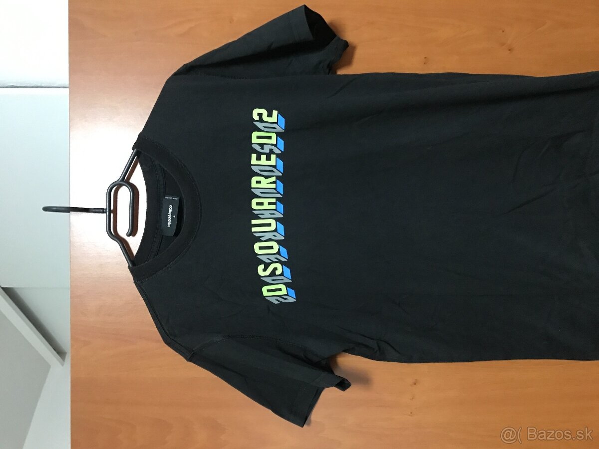 DSQUARED2 originál black pánske tricko L/XL