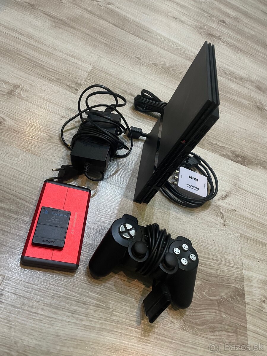 👉 PlayStation 2 Slim SCPH-70004 PAL + FreeMCBoot + SSD 256G