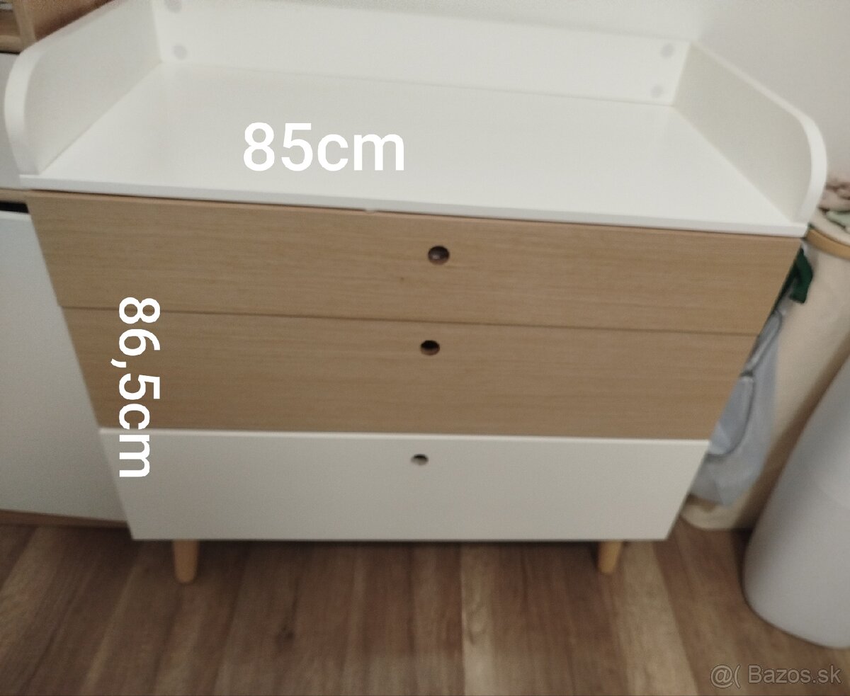 Prebaľovacia pult biela + Sonoma