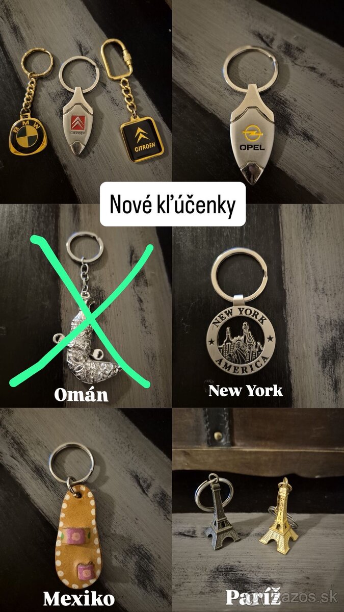 9ks - Kľúčenky rôzne druhy